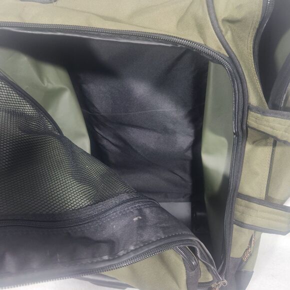 Rugged Gear Rolling Duffel Backpack 96L Green Black Wheels Travel Hiking Bag - Picture 5 of 12